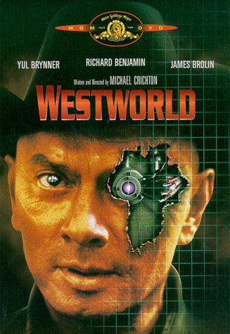 Юл Бриннер (Yul Brynner) на постере фиьма 'Мир Запада'/'Westworld' (1973)